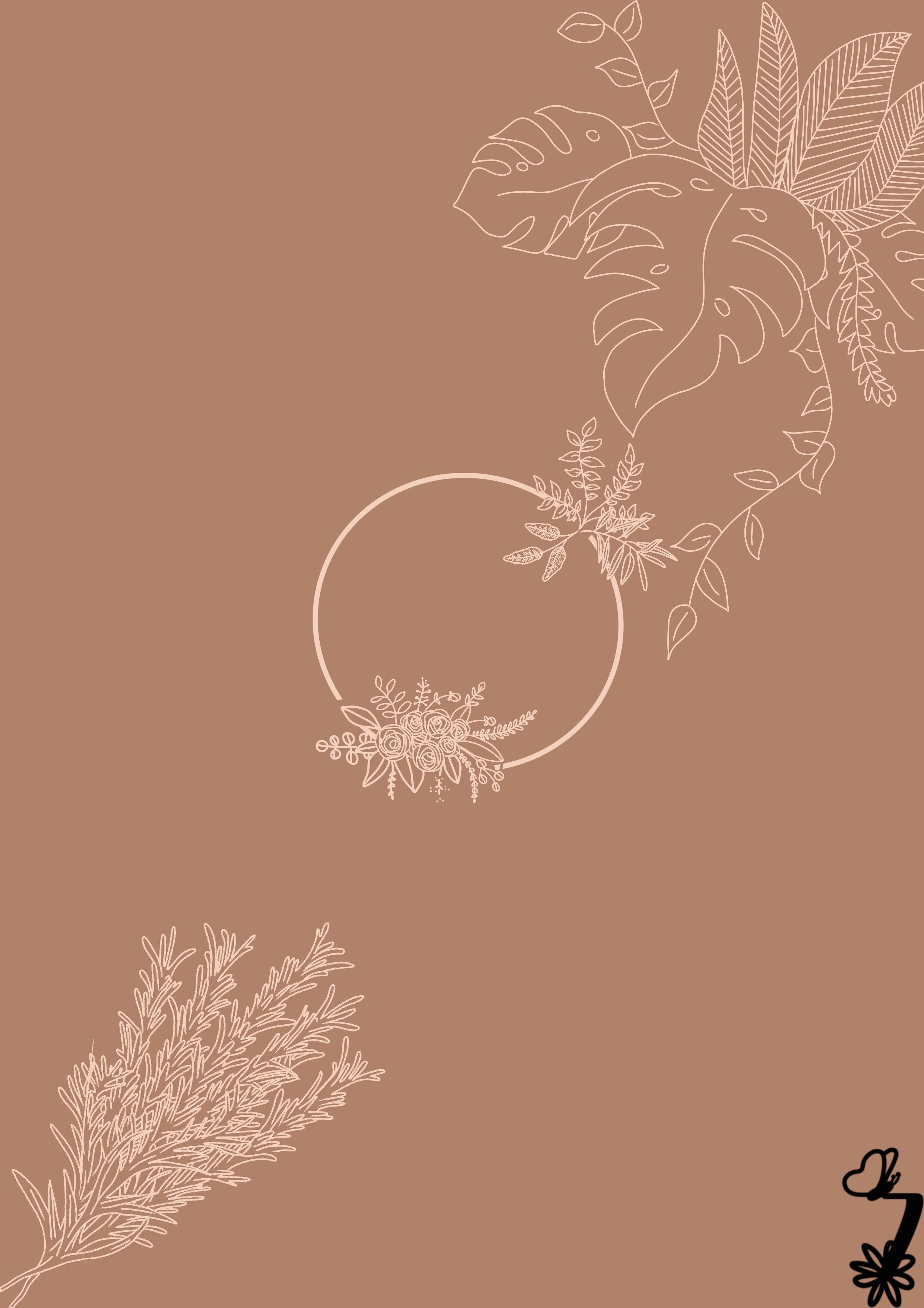 Taupe Leaves